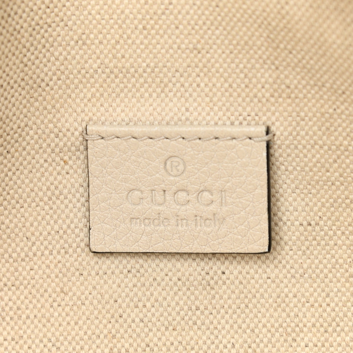 Grained Calfskin Small Logo Belt Bag White