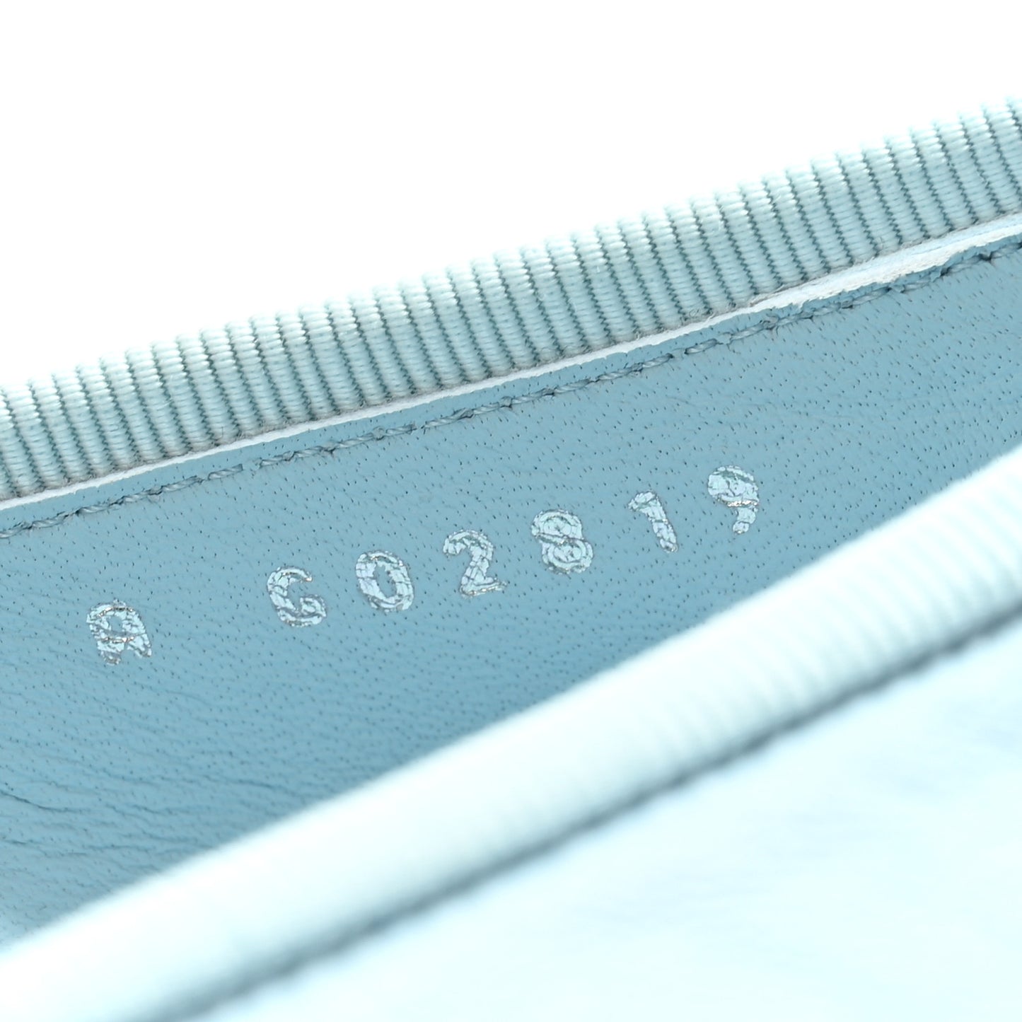 Lambskin Cap Toe CC Ballerina Flats 38 Light Blue Black