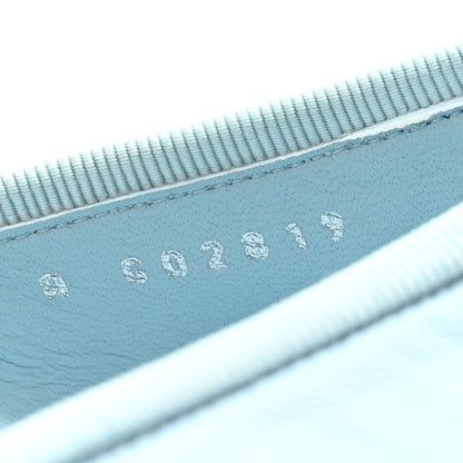 Chanel Lambskin Cap Toe CC Ballerina Flats 38 Light Blue Black 8 of 10