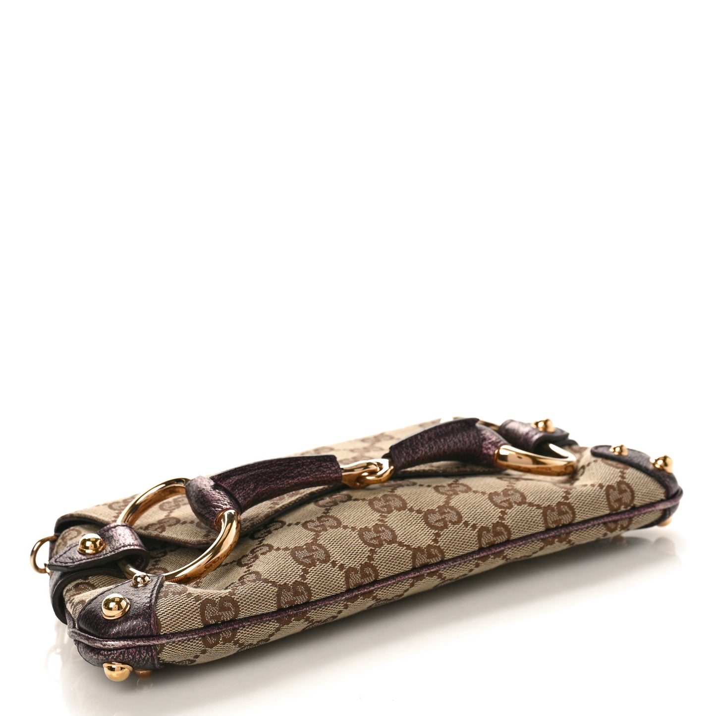 Monogram Small Horsebit Chain Clutch Purple