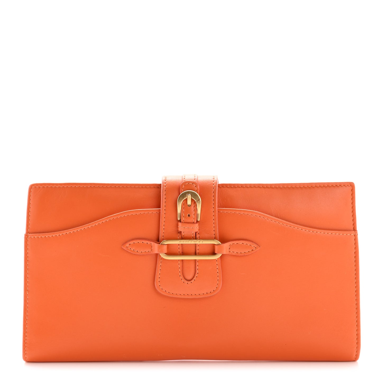 Calfskin Continental Wallet Orange