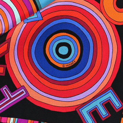 Hermes Silk Tohu Bohu Scarf 90 Black Multicolor 2 of 3