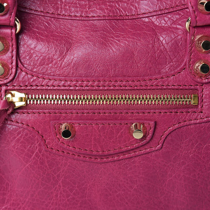 Balenciaga Agneau Classic Gold Hardware S City Rose Dahlia 8 of 10