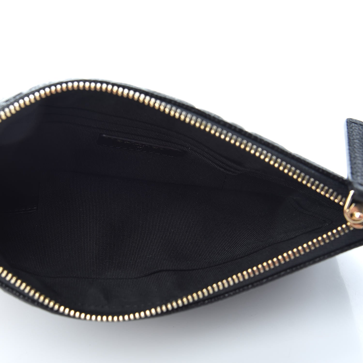 Chanel Caviar Camellia Embossed Cosmetic Pouch Black 5 of 8