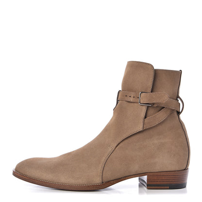 Saint Laurent Jodhpur Suede Mens Wyatt 30 Boots 42.5 New Sigaro 1 of 11
