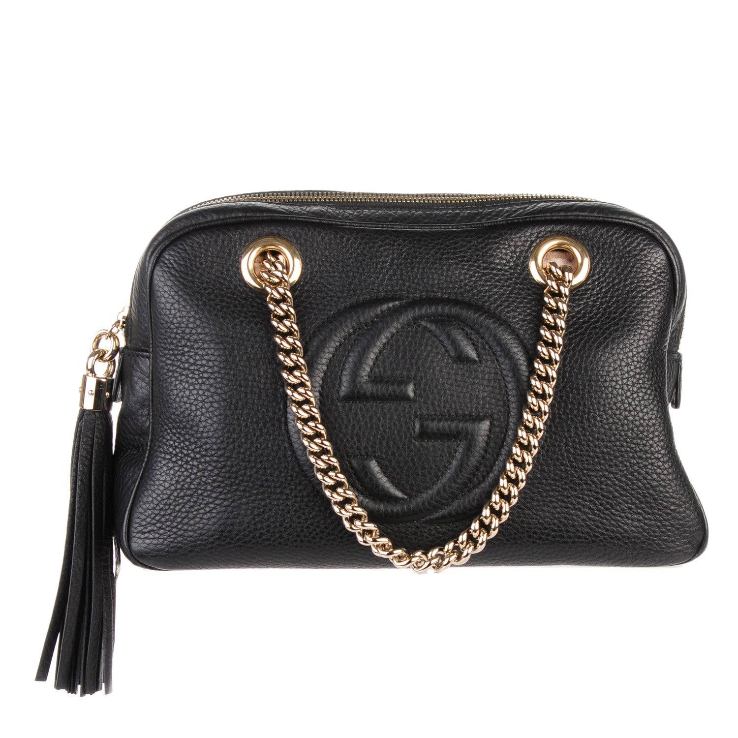Gucci Pebbled Calfskin Small Soho Bowler Black 1 of 7
