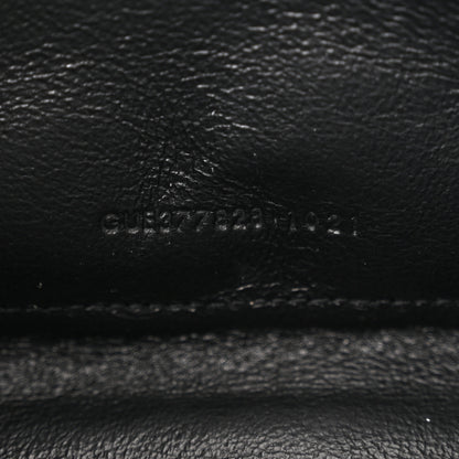 Saint Laurent Grain De Poudre Matelasse Chevron Monogram Monochrome Chain Wallet Black 6 of 11