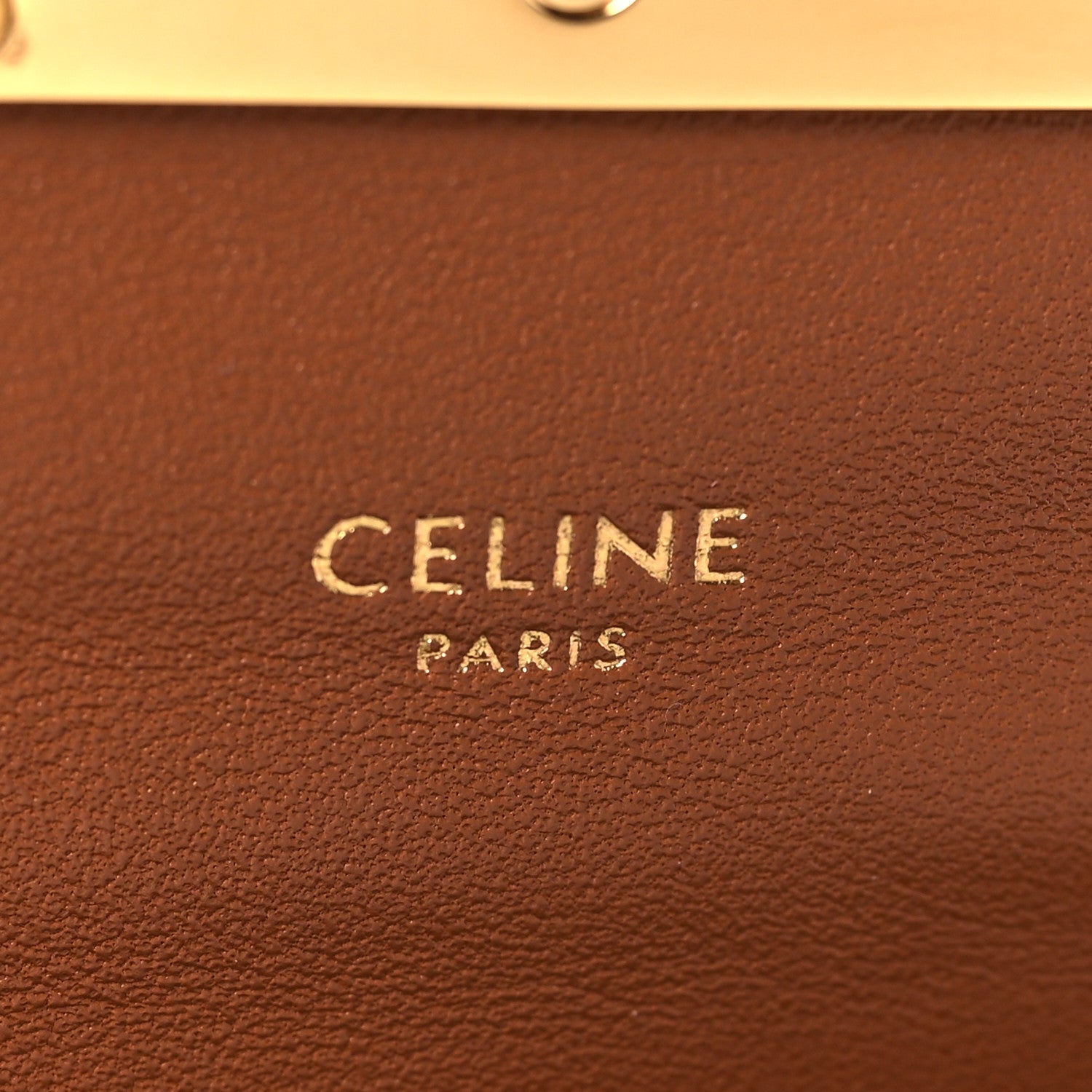 Celine Triomphe Canvas Chain Shoulder Bag Tan 6 of 9