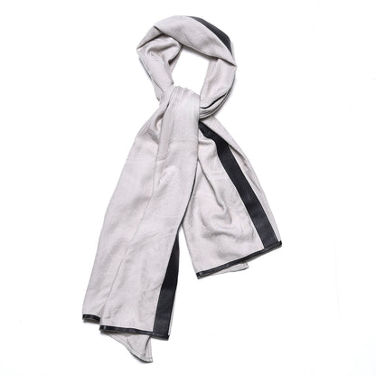Hermes Cashmere Silk Lambskin Petit H Ex-Libris Stole 1 of 4