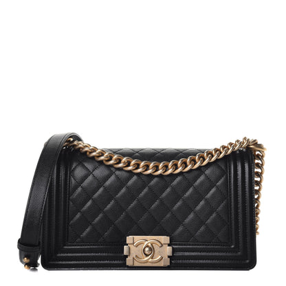 Chanel Caviar Quilted Medium Boy Flap Black 1 of 10