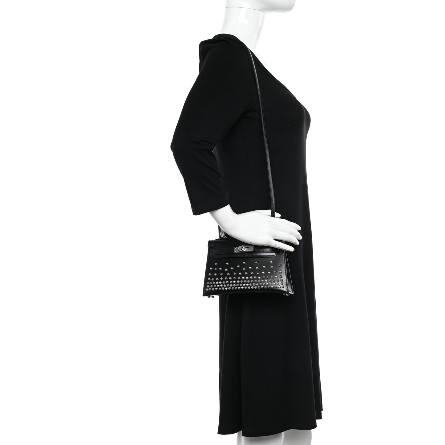 Box Studded Clouté Mini Kelly Sellier 20 Black