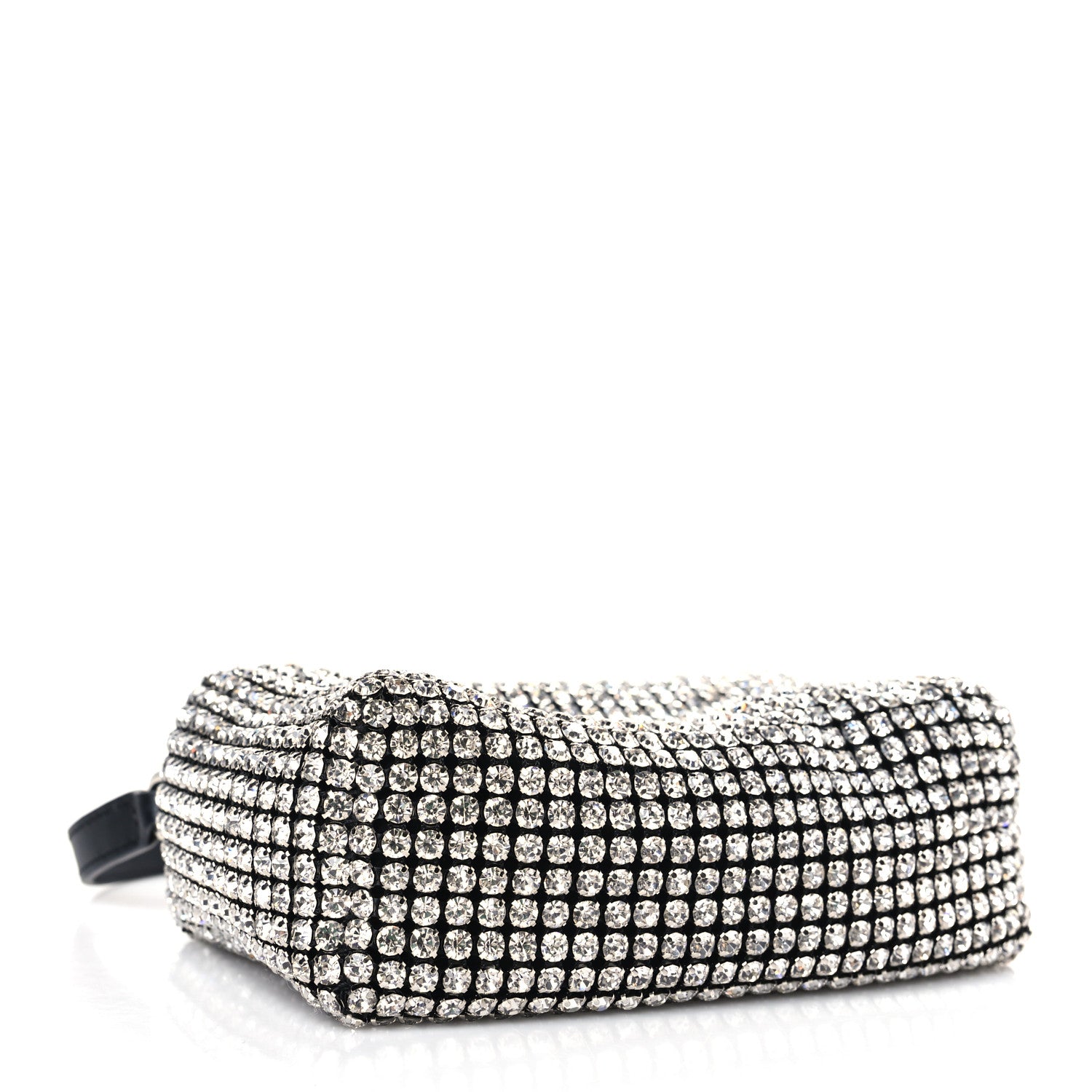 Alexander Wang Mesh Crystal Rhinestone Mini Heiress Pouch Black Silver 4 of 9