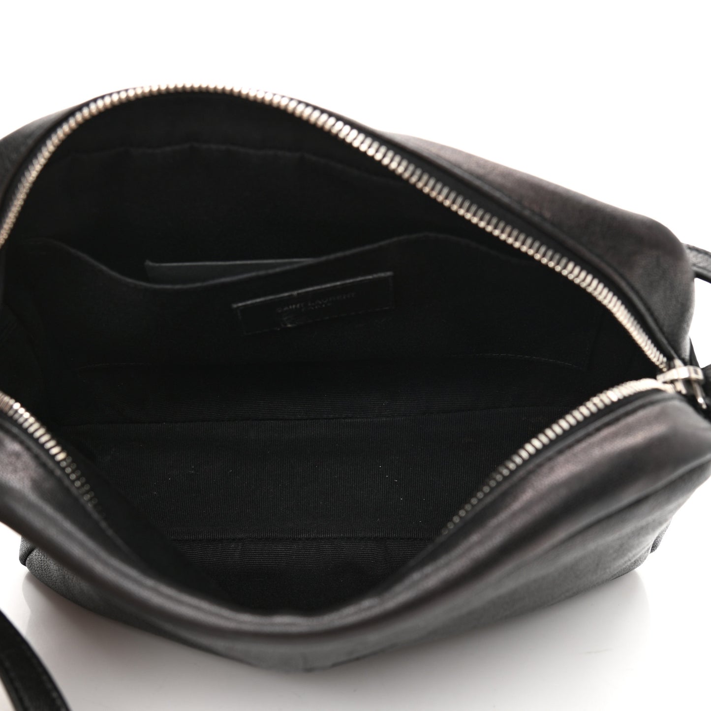 Lambskin Monogram Embossed Small Lou Camera Bag Black