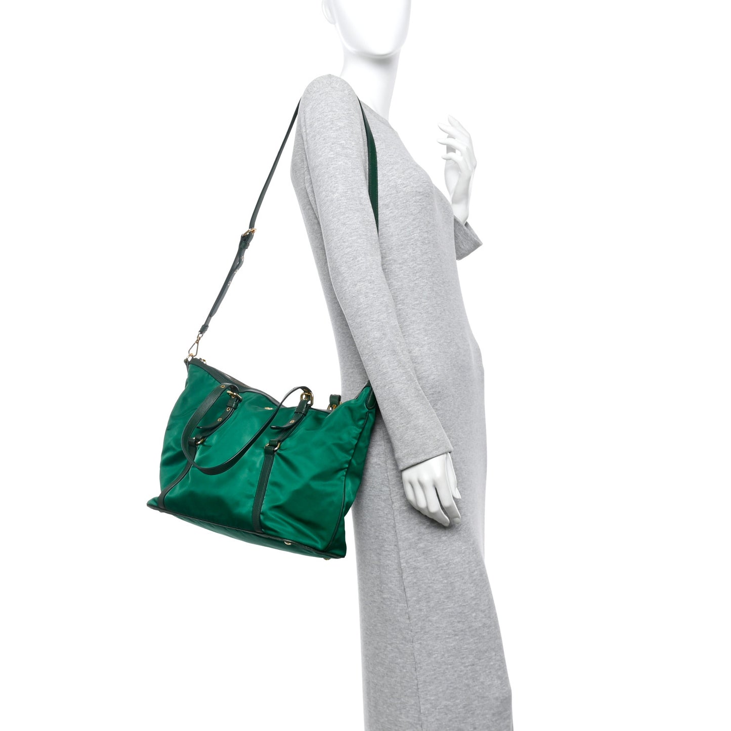 Tessuto Nylon Saffiano Tote Oleandro