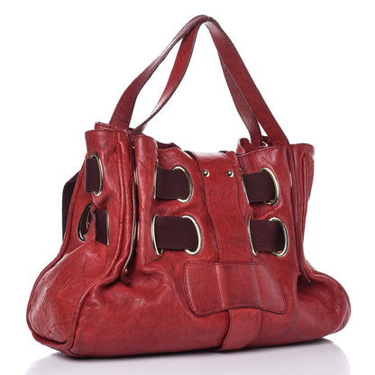 Jimmy Choo Calfskin XL Ramona Tote Burgundy Red 3 of 17