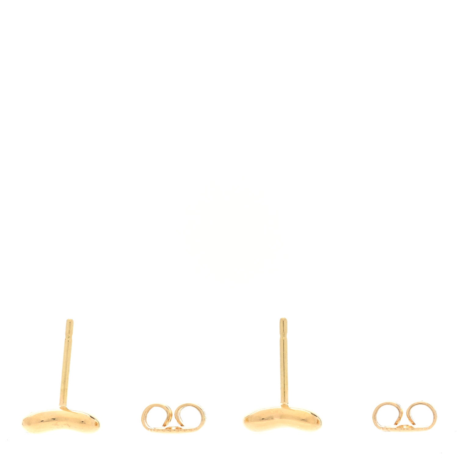 Tiffany 18K Yellow Gold 9mm Elsa Peretti Bean Earrings 3 of 4