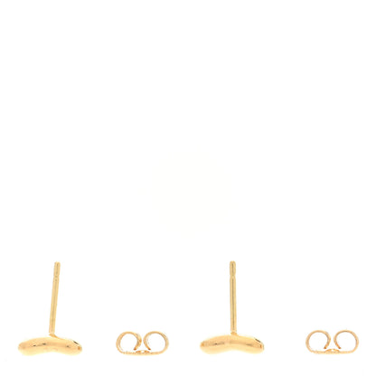 Tiffany 18K Yellow Gold 9mm Elsa Peretti Bean Earrings 3 of 4