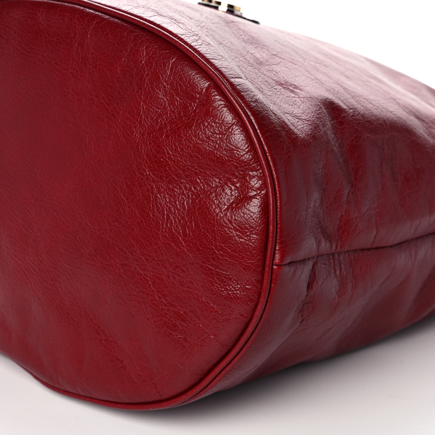 Fluffy Calfskin Morpheus Hobo Shoulder Bag Red