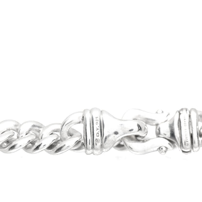 David Yurman Sterling Silver Diamond 12mm Curb Link Buckle Bracelet 4 of 4
