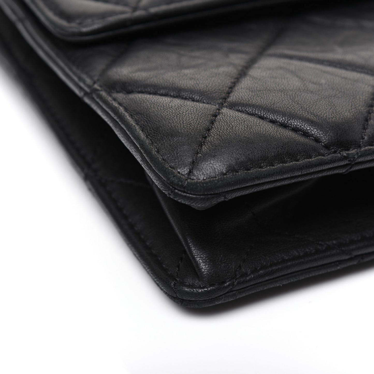 Washed Lambskin Maxi Take Away Flap Bag Black