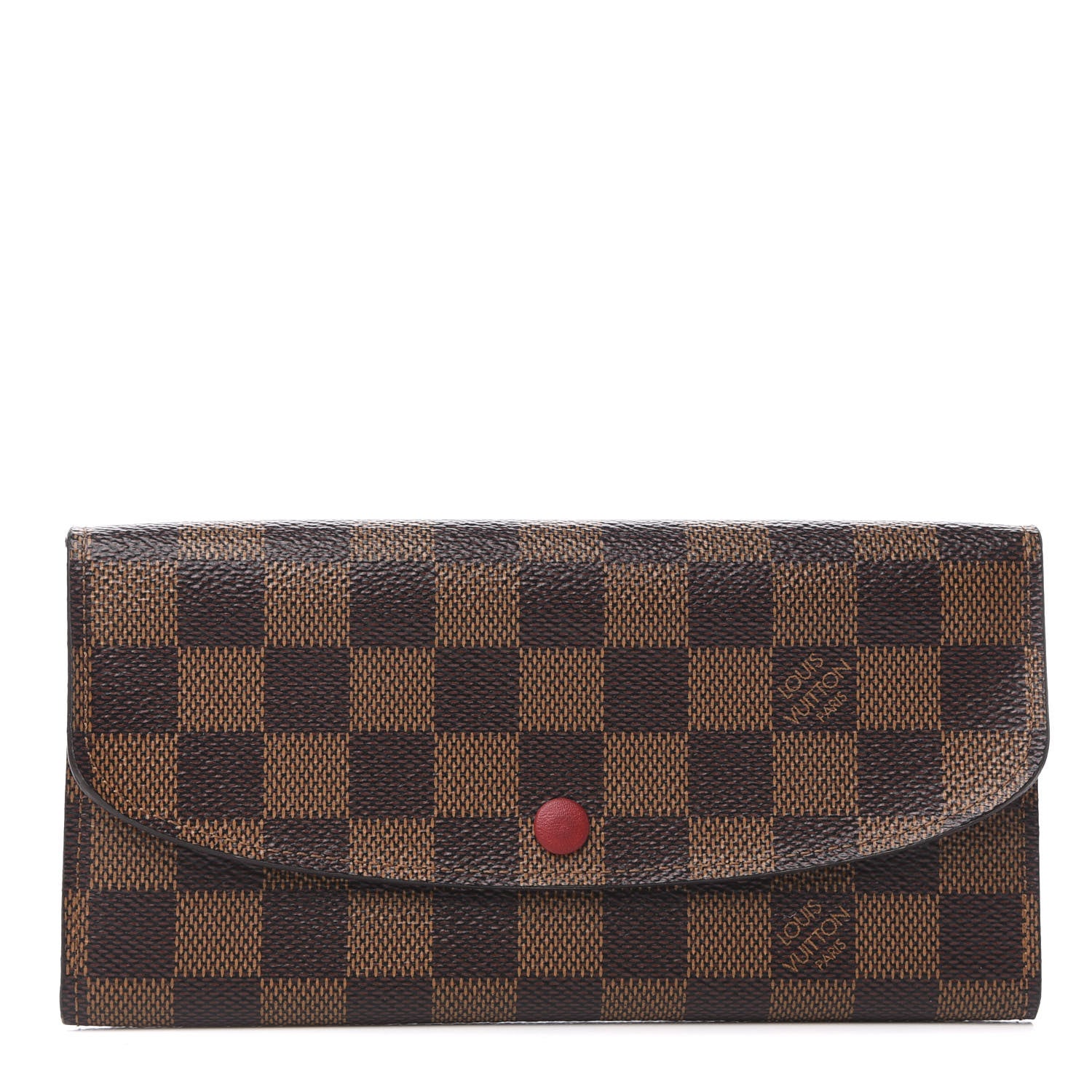 Louis Vuitton Damier Ebene Emilie Wallet Red 1 of 7