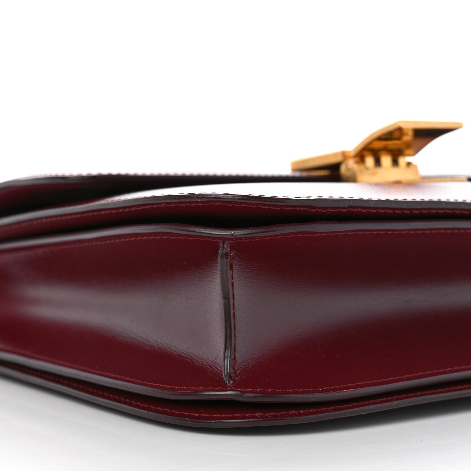 Celine Liege Calfskin Medium Classic Box Flap Bag Burgundy 9 of 15