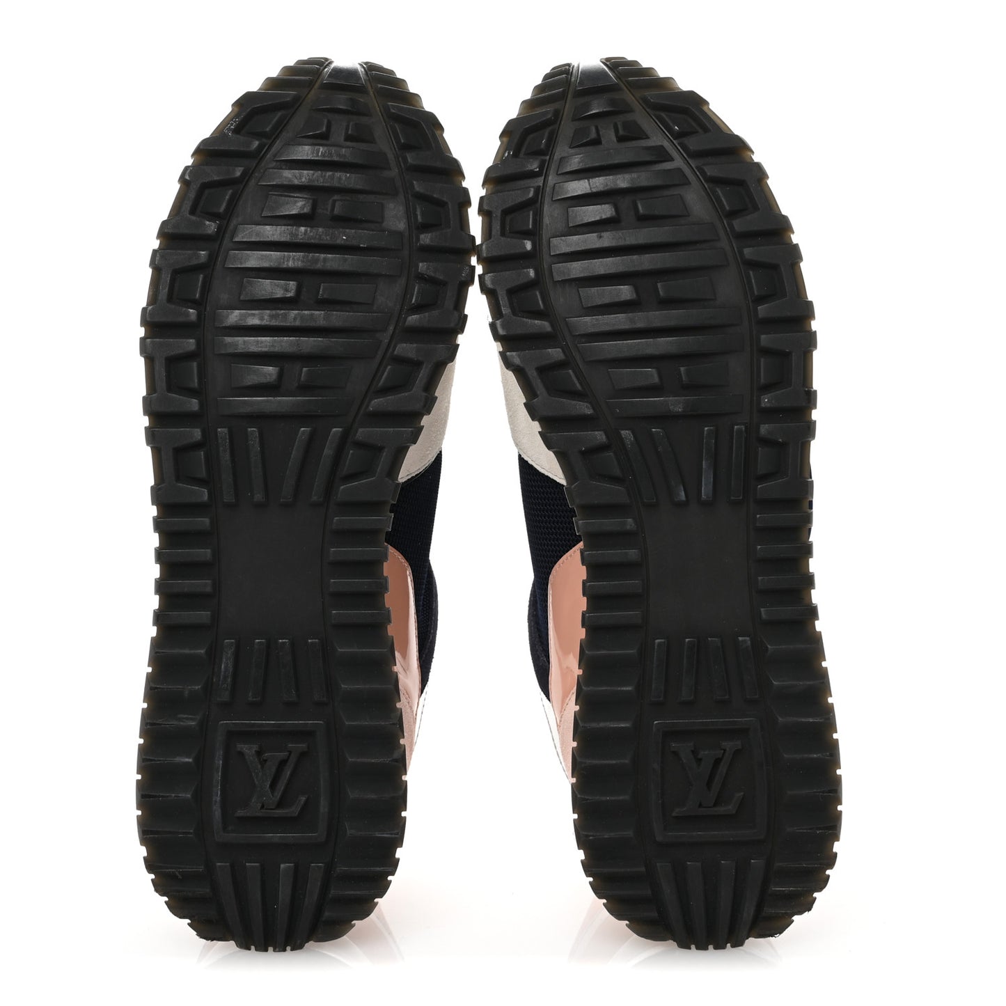 Suede Calfskin Run Away Sneakers 36.5 Blue Pink White