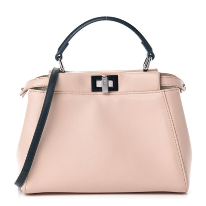 Fendi Nappa Colorblock Mini Peekaboo Iconic Satchel Soap Amazzonia Opal 1 of 11