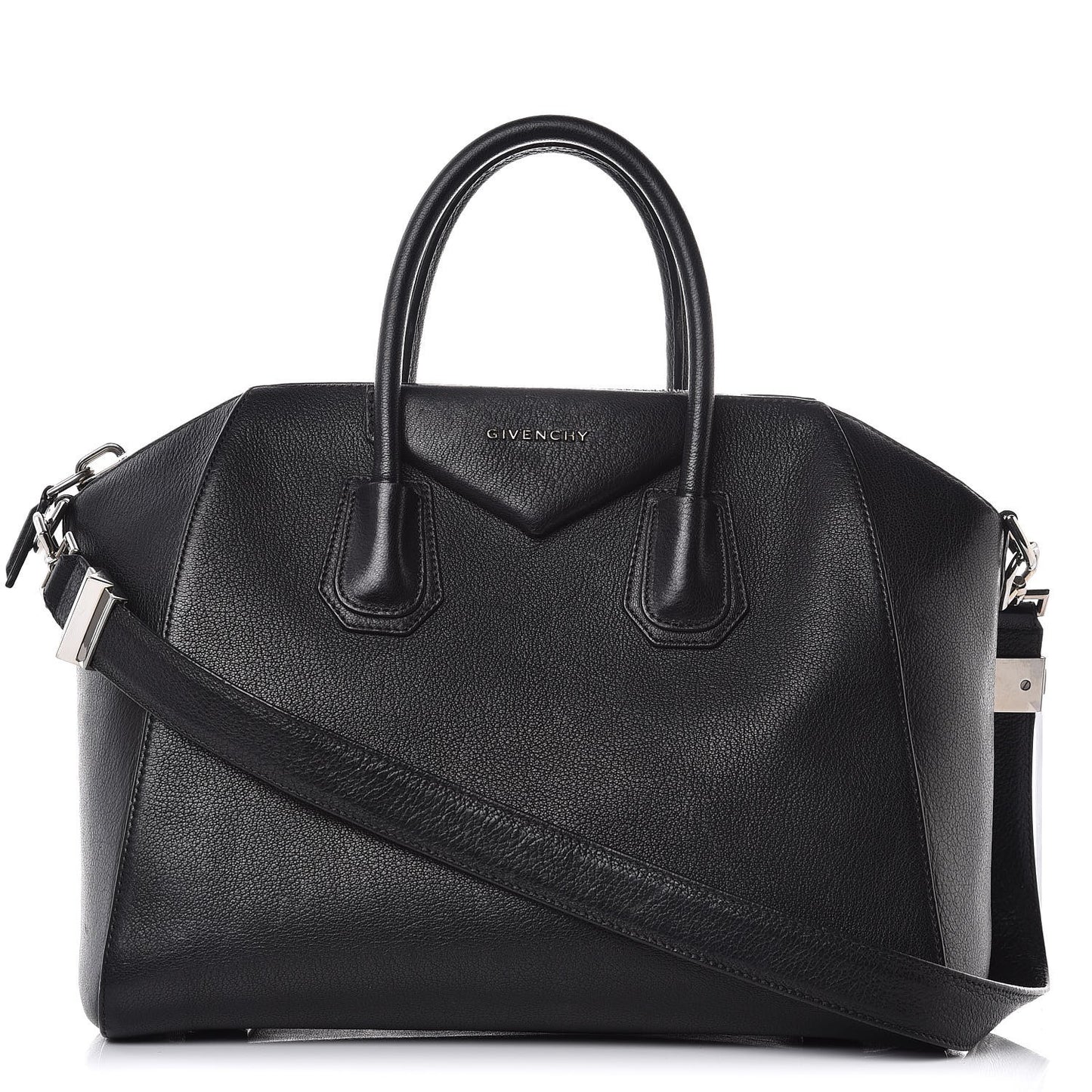 Sugar Goatskin Medium Antigona Black