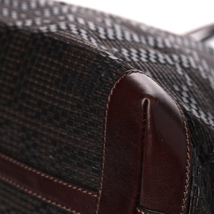 Fendi Calfskin FF Woven Medium Roll Tote Moro 9 of 16