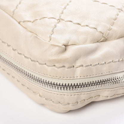 Chanel Lambskin Stitched Expandable Tote Ivory 12 of 14