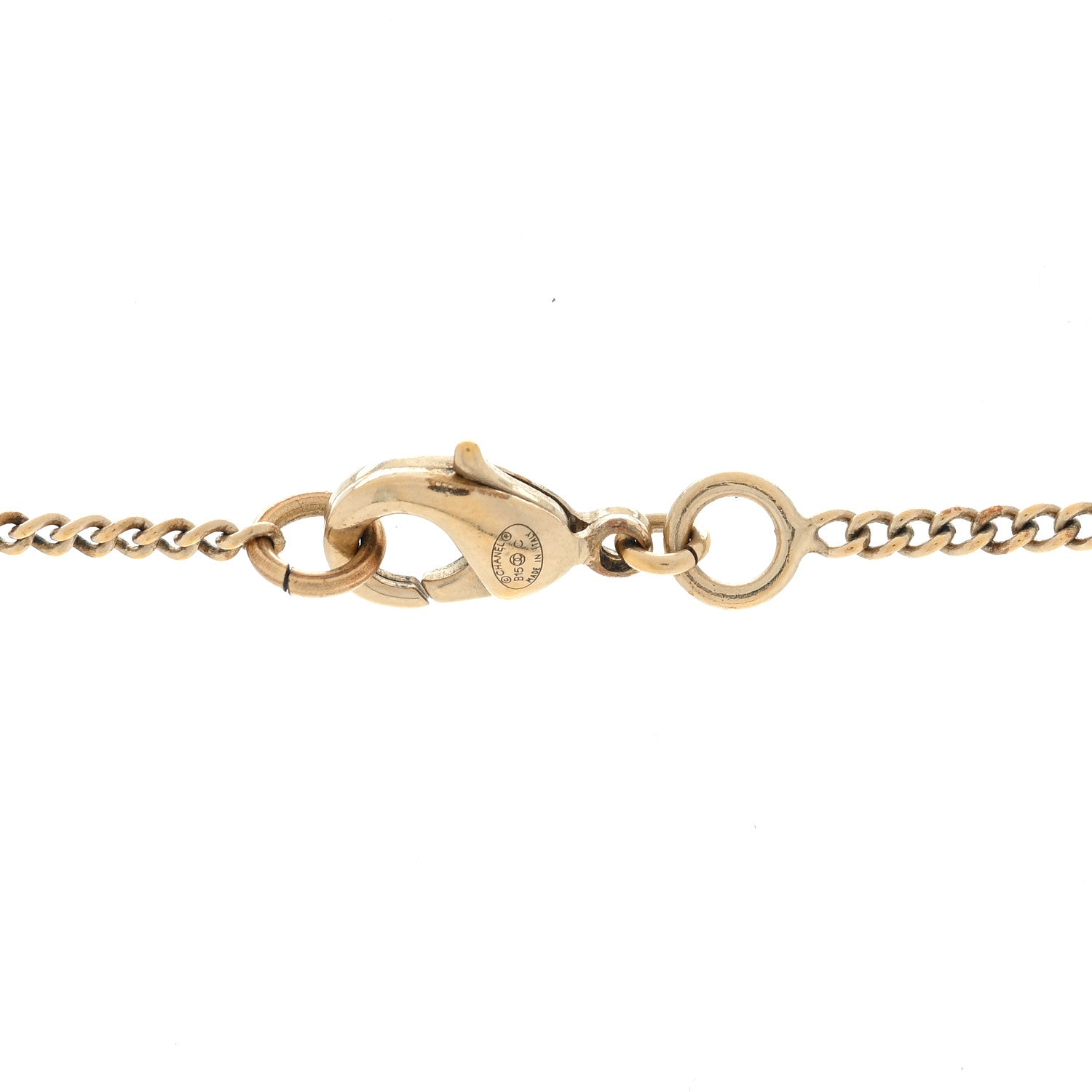 Chanel Baguette Crystal Moon CC Necklace Gold 4 of 4
