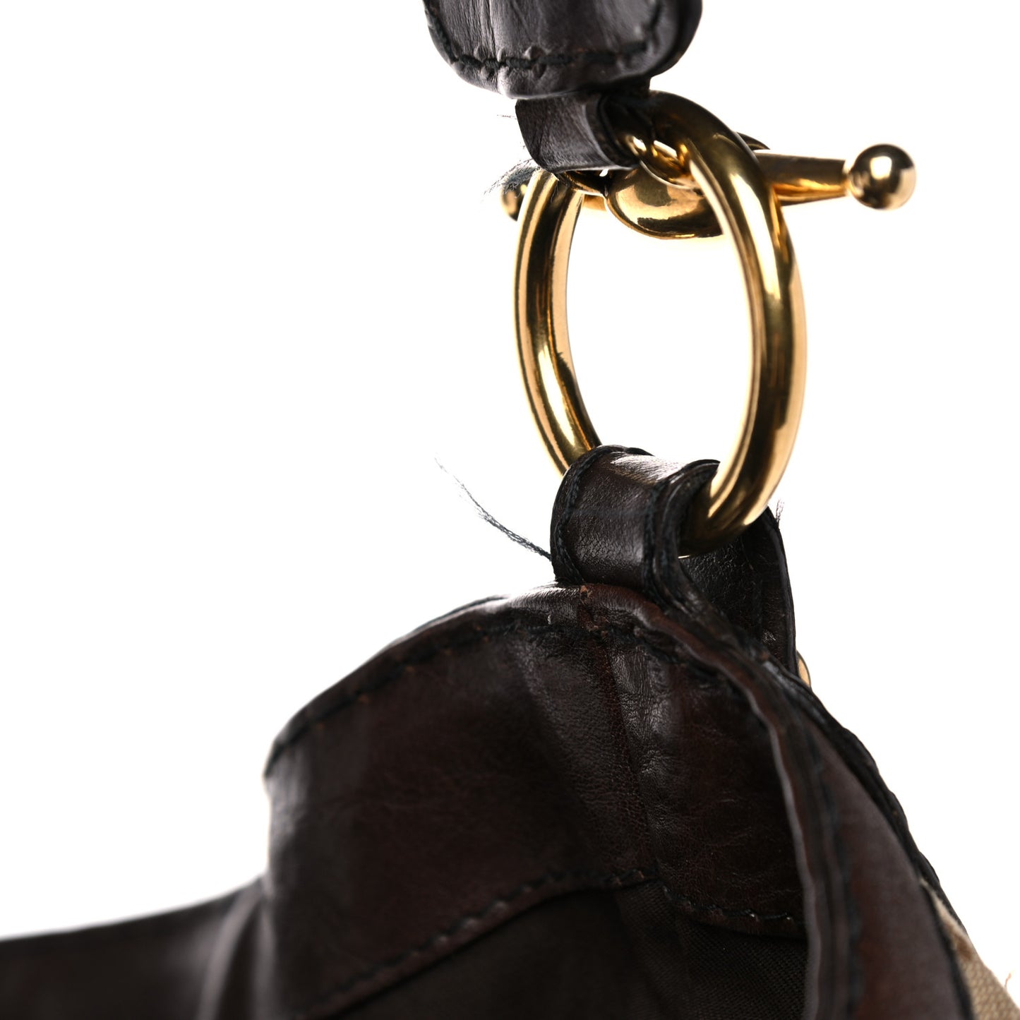 Monogram Large Jockey Hobo Dark Brown
