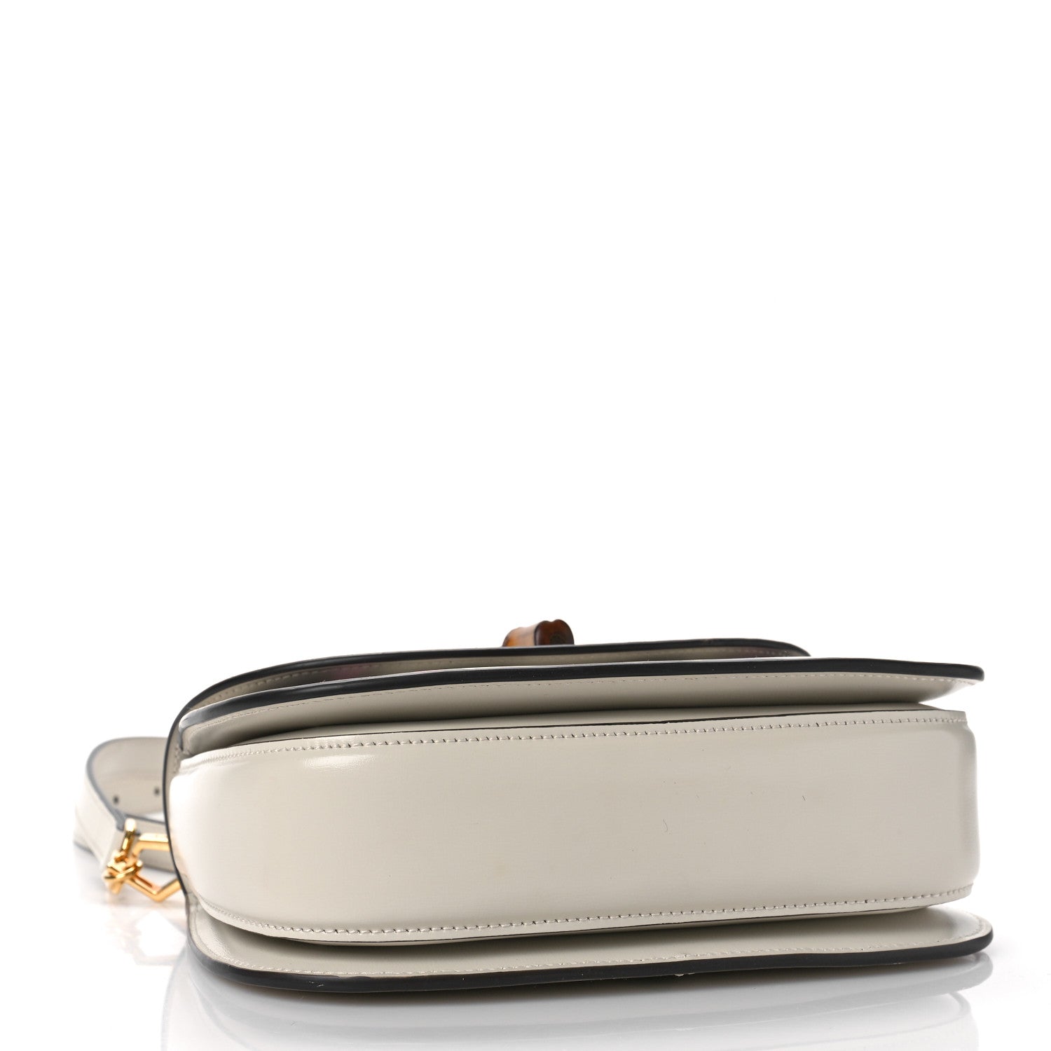 Gucci Calfskin Web Geometric Print Small Bamboo 1947 Top Handle Bag White Multi 5 of 12