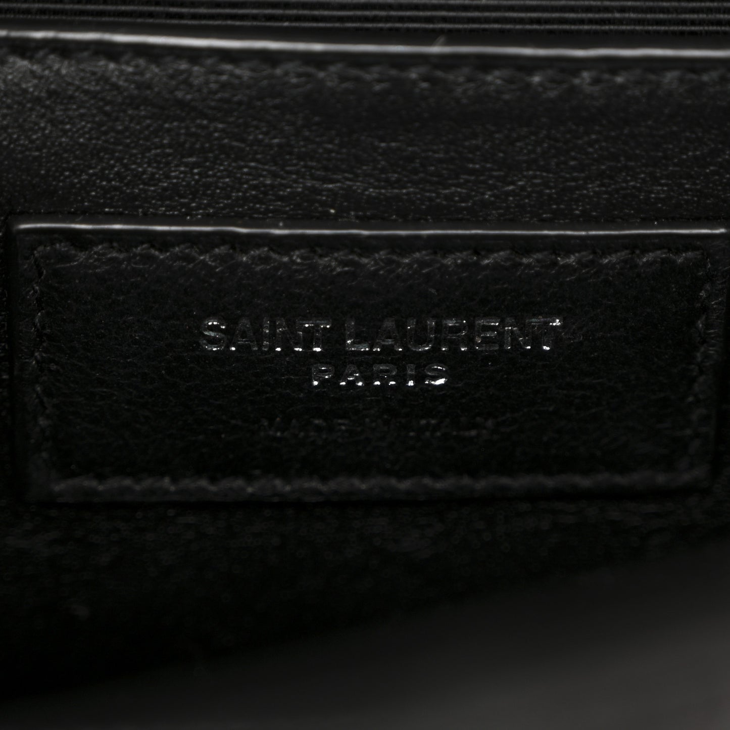 Grain De Poudre Textured Mixed Matelasse Triquilt Small Monogram Satchel Black