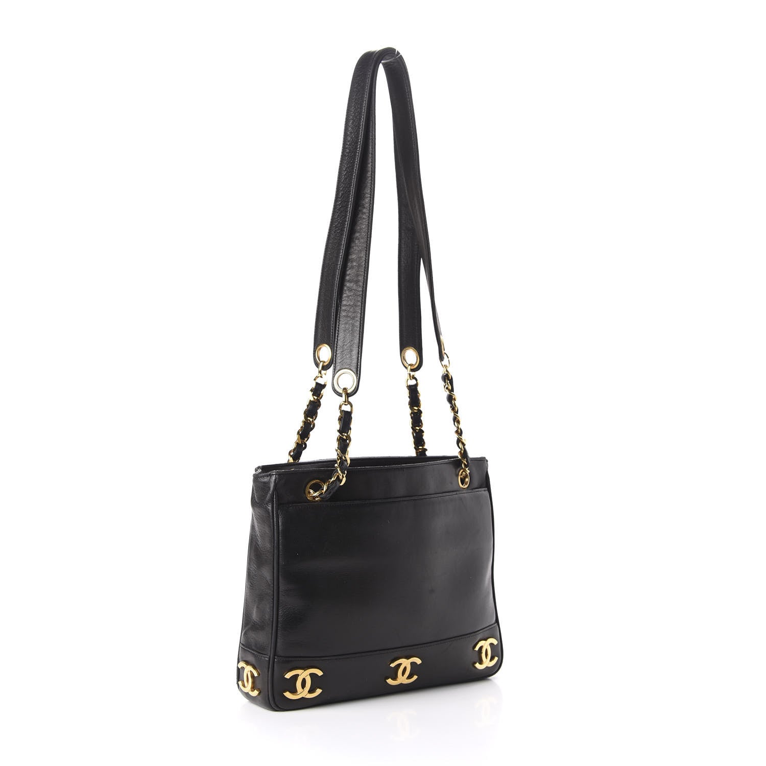 Chanel Lambskin CC Shoulder Bag Black 3 of 11