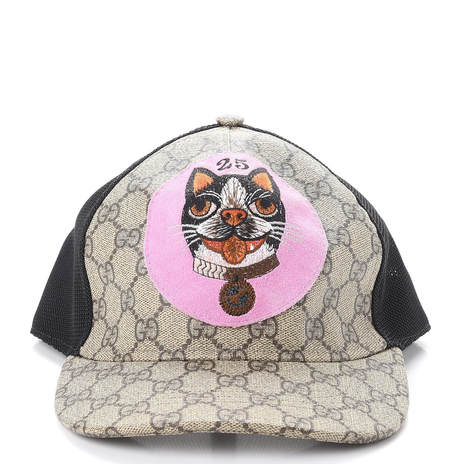 Gucci GG Supreme Monogram Bosco Patch Baseball Hat M Beige Malva 3 of 9