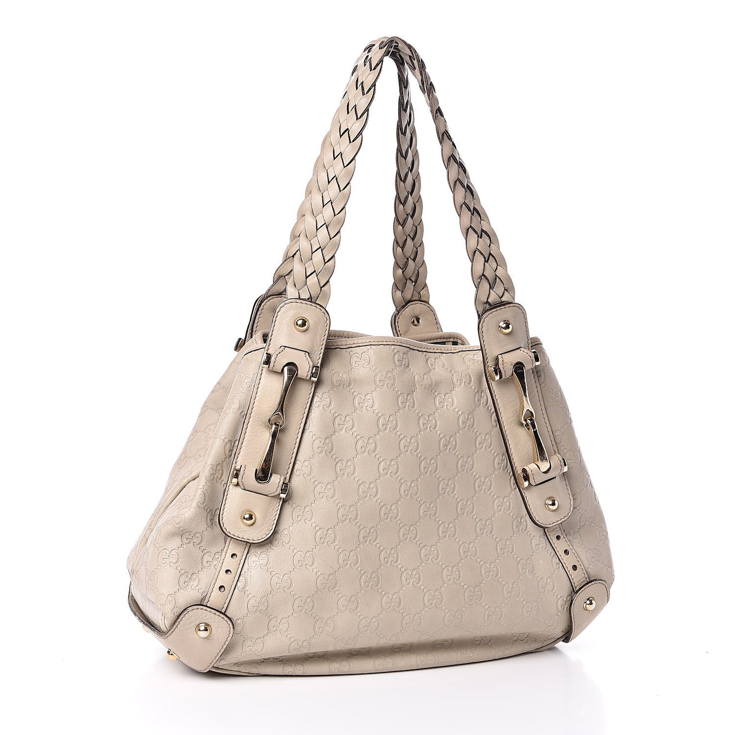 Guccissima Small Pelham Shoulder Bag Off White