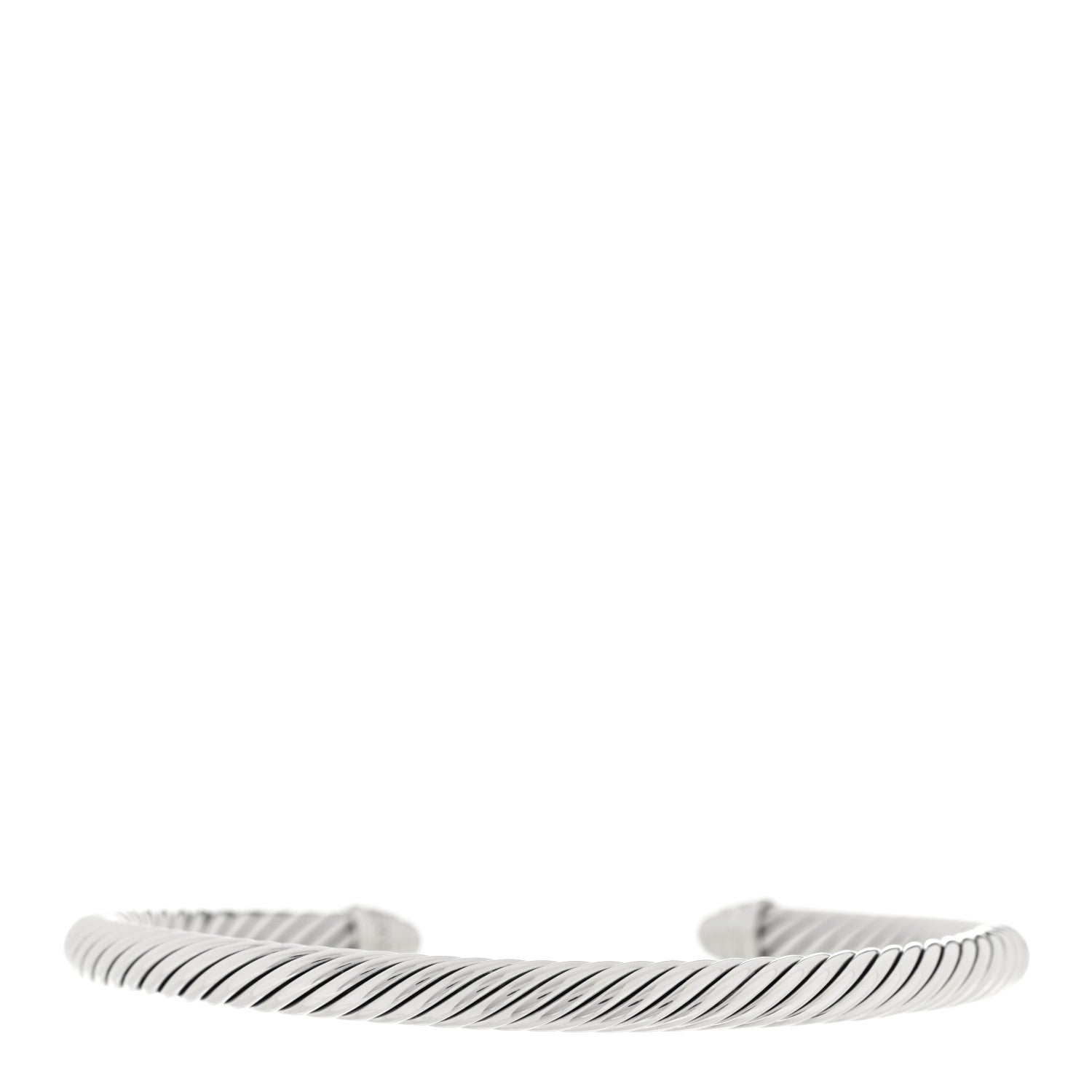 David Yurman Sterling Silver Diamond 5mm Cable Classics Dome Bracelet 2 of 3