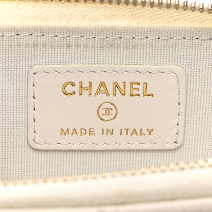 Chanel Caviar Quilted Zipped Key Holder Case White 6 of 8
