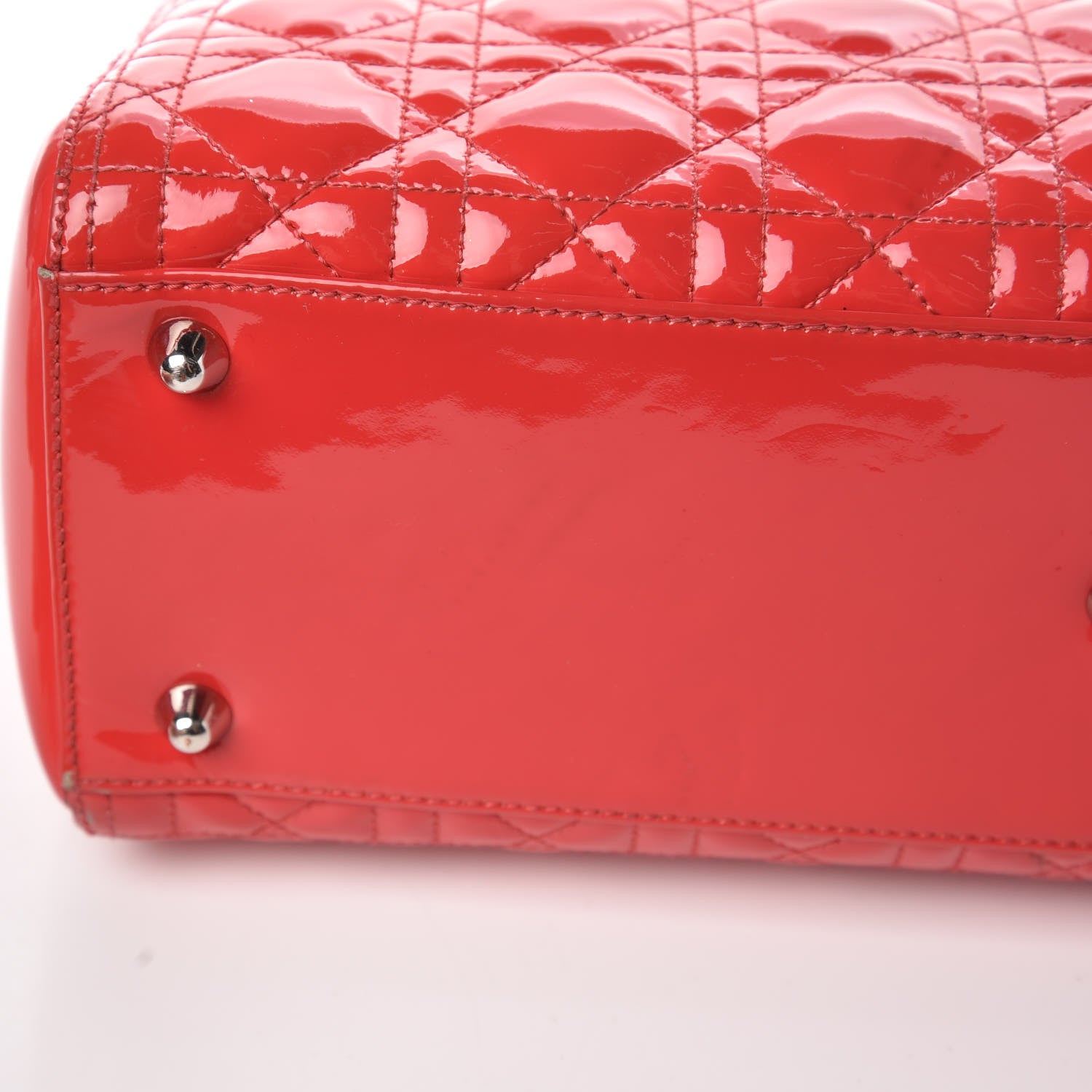 Christian Dior Patent Cannage Large Lady Dior Red 18 of 28