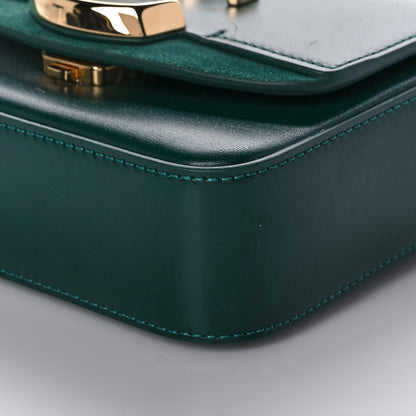 Chloe Shiny Calfskin Suede Mini C Double Carry Green 11 of 11