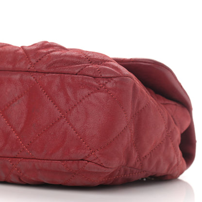 Chanel Iridescent Calfskin Large Chic Quilt Flap Red 10 of 11