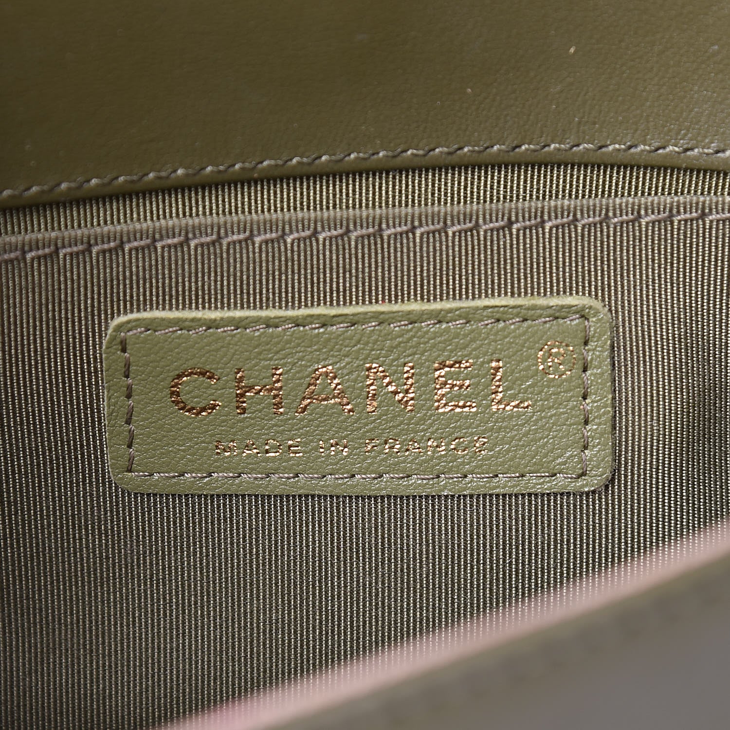 Chanel Lambskin Quilted Small Boy Flap Khaki 6 of 11