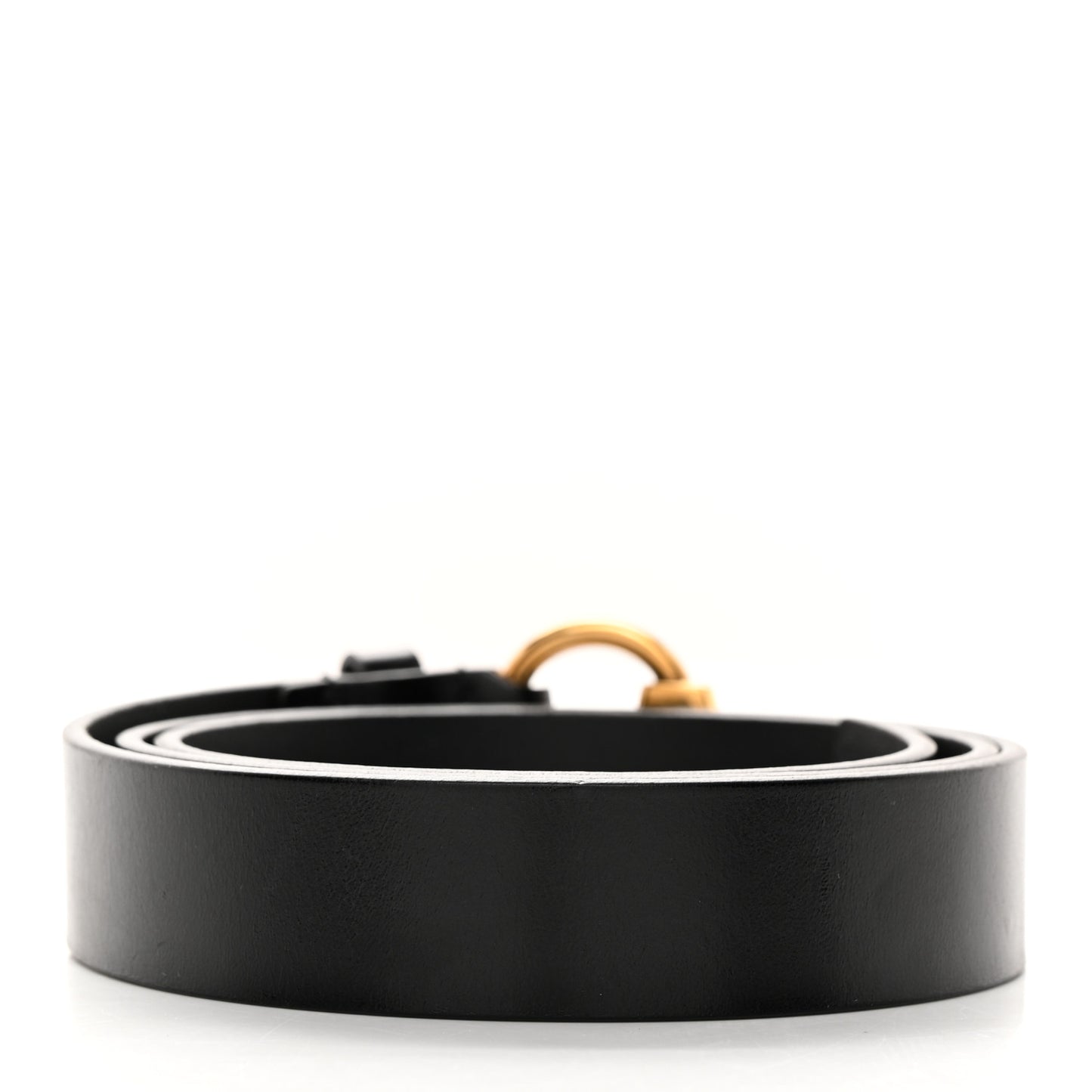 Calfskin Horsebit Buckle Belt 90 36 Black