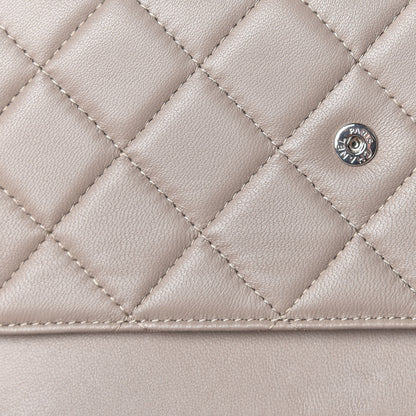 Chanel Lambskin Quilted Wallet on Chain WOC Taupe 14 of 15