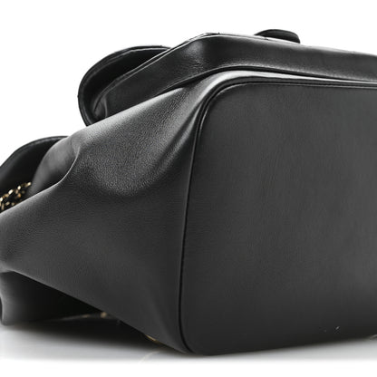 Chanel Lambskin Quilted Large Duma Drawstring Backpack Black 9 of 10