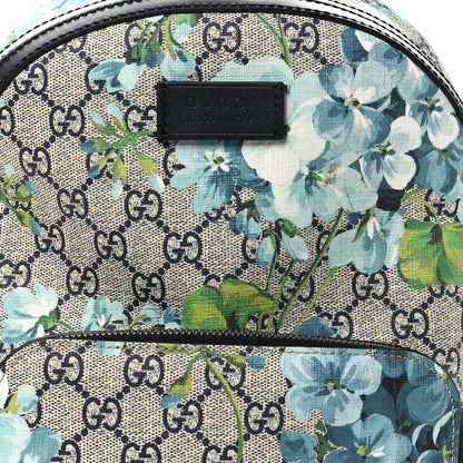 Gucci GG Supreme Monogram Blooms Small Day Backpack Blue 9 of 11