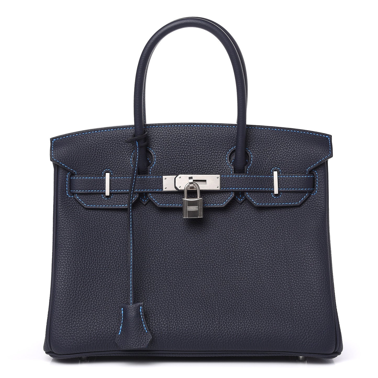 Togo Horseshoe Birkin 30 Bleu Nuit Bleu Hydra