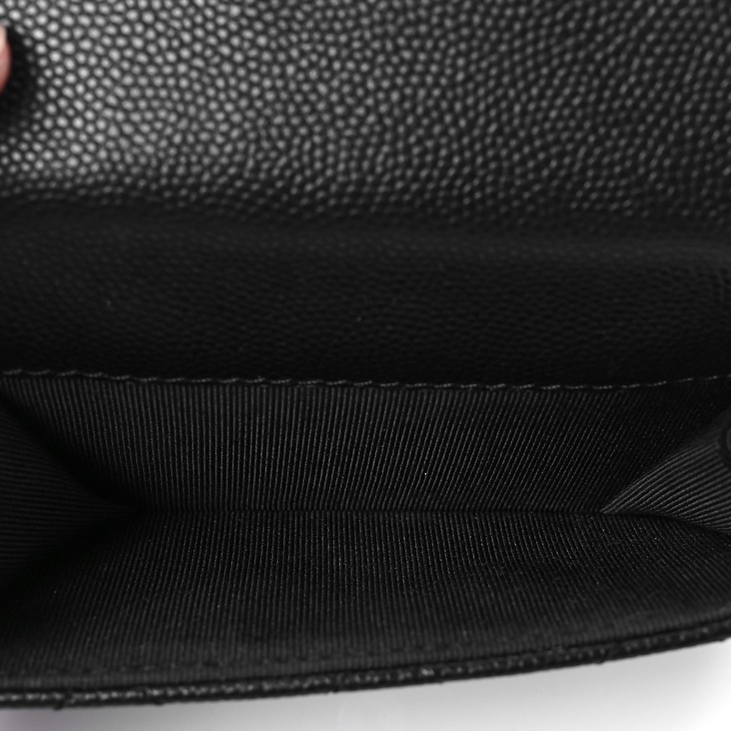 Caviar Quilted Double Flap Wallet Black